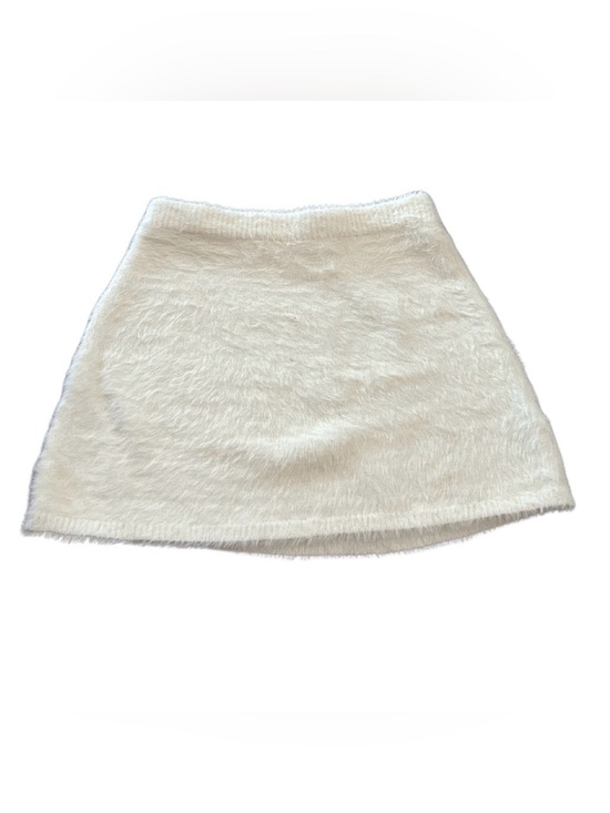 Zara Other - Zara Kids Fuzzy Knit Mini Skirt | White | Size 9/10 (Girls)